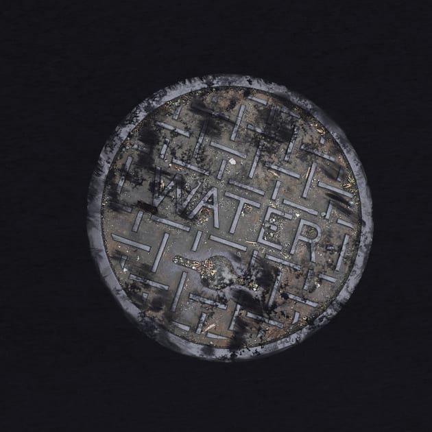 Water lines, manhole cover from Seattle WA by WelshDesigns